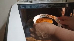 В микроволновке лопнула тарелка.