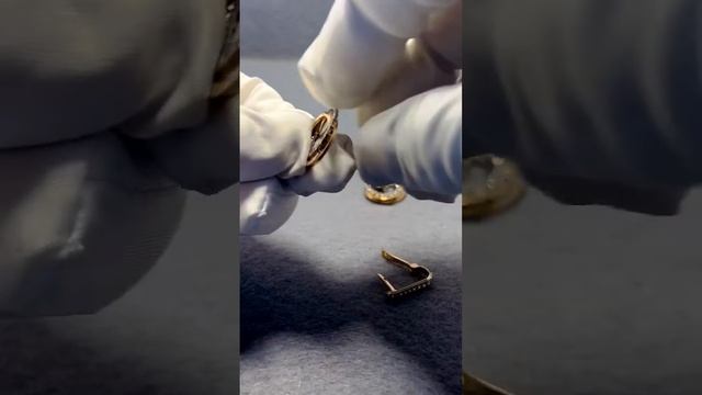 Золотые серьги 585 пробы камень Циркон. Серьги Трансформер
