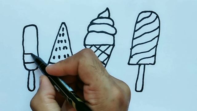 Bolalar uchun oson rasm chizish / Рисование раскраска и раскрашивание игрушек мороженого для смотреть онлайн