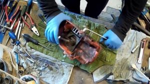 Disassembly of Husqvarna 357 chainsaw for spare parts second Бензопила Хускварна 357 на запчасти
