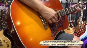 Epiphone Hummingbird Acoustic Guitar Aged Cherry Sunburst Gloss