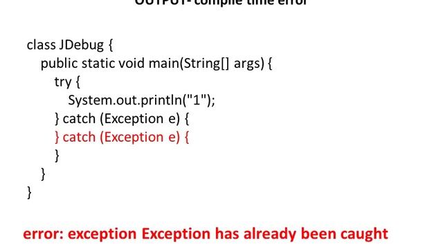 Java Debug # Exception Handling #2 смотреть онлайн