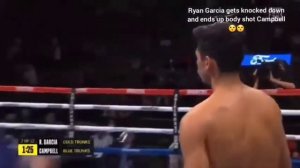 Ryan Garcia gets knocked down and ends up knocking Campbell