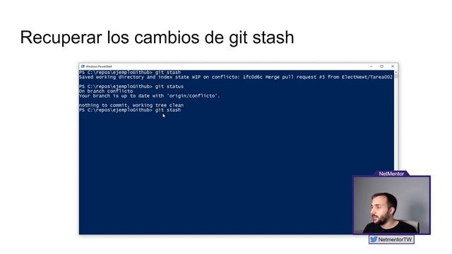 Resuelve conflictos en Git - El poder de rebase y stash en git - Curso Git #3 смотреть онлайн