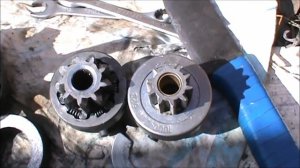 Перебираю стартер на Лянче. Новый бендекс не подошел. Ставлю старый перебрал.)