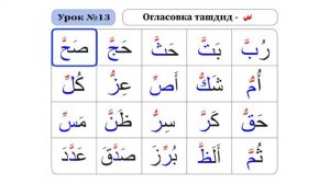 Уроки таджвида. УРОК - 13. Огласовка ташдид