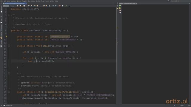 Java - Ejercicio 97: Redimensionar un Arreglo смотреть онлайн