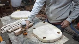 Стул из торцевых спилов.