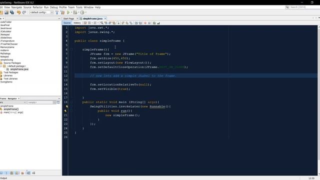 Java GUI Swing Tutorial - Simple JFrame