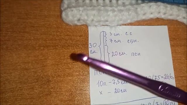 Шапка и манишка. Вязание крючком.
