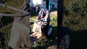 Самодельный мотоблок,утяжелители на колёса