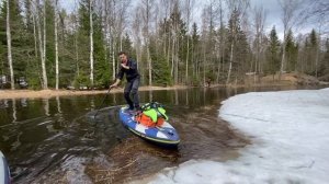 Сплав на SUP досках по реке Вьюн Ленинградская область (20.04.23)