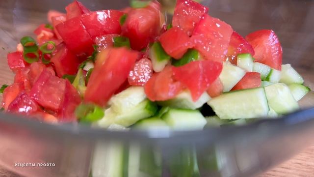 Салат за 2 минуты | самый простой салат на каждый день | рецепты просто