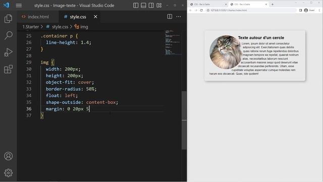 Texte autour d'une image en CSS смотреть онлайн