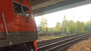 Электропоезд ЭТ2М-097 Рейс Санкт-Петербург - Кирилловское. На перегоне Удельная - Озерки!