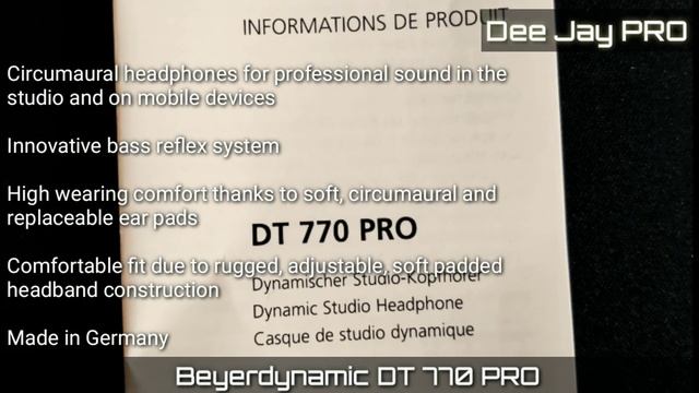 Beyerdynamic DT 770 PRO (Unboxing) by Dadee Jay смотреть онлайн