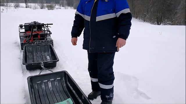 Гоняем мотобуксировщик на 23 февраля. смотреть онлайн