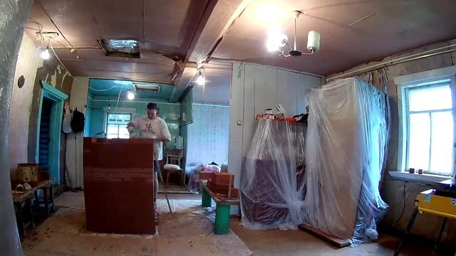 ТаймЛапс кладка отопительно-варочной печи.