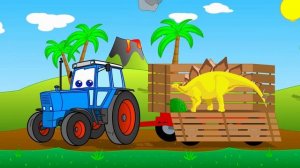 Трактор Бо и Динозавры. Мультик. Tractor Bo. Dinosaurs