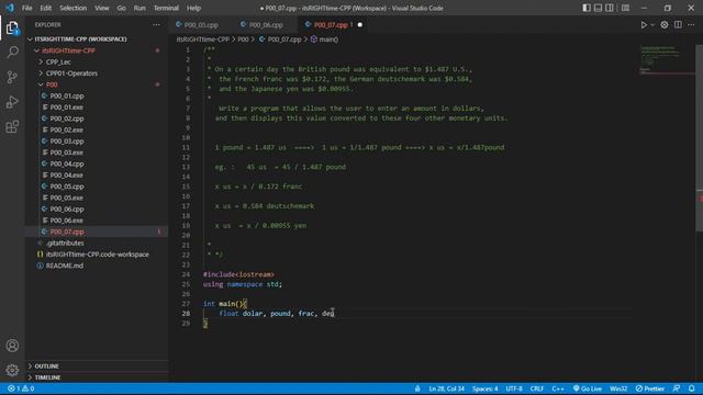 #P00_07 | Coding Que | Conversion of British, French, German, Japanese into dollar | @itsRIGHTtime