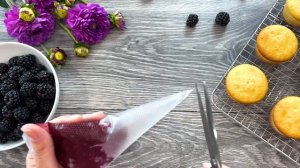 Blackberry Lemon Cupcakes with a Delicious Blackberry Jam Filling