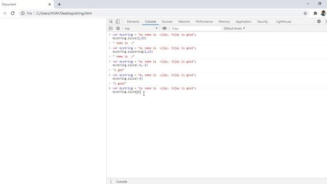 JavaScript String and String Functions