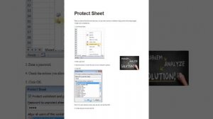 This Excel tutorial showcases how to Protect Sheet