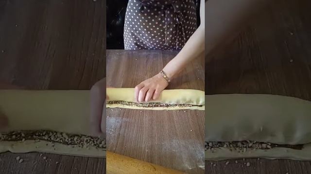 Шоколадные булочки с орехами из слоёного теста ?