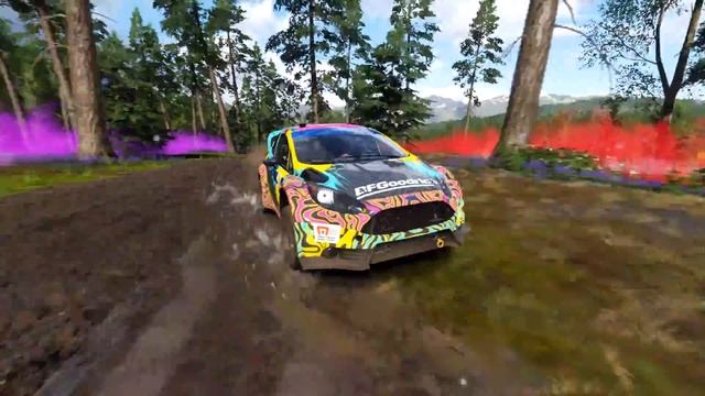 Forza horizon 4: Ford GRC Fiesta против 4 кроссовых мотоциклов/Ford GRAN Fiesta against motorcycles смотреть онлайн