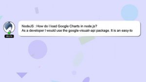 NodeJS : How do I load Google Charts in node.js?