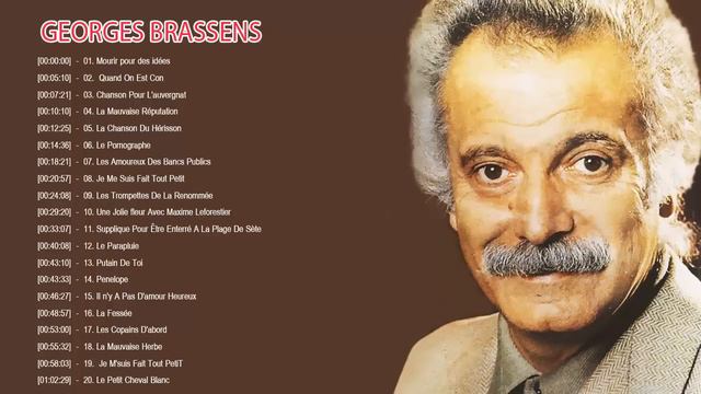 GEORGES BRASSENS LES PLUS GRANDS TUBES || GEORGES BRASSENS CHANSONS смотреть онлайн