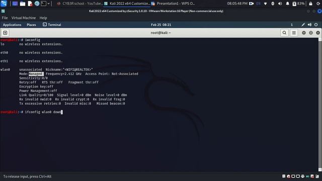 Ethical Hacking and Penetration Testing part 21( Convert default mode to Monitor mode) смотреть онлайн