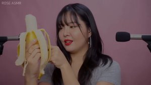 ASMR Banana Eating Sounds🍌 Sticky Mouth Sounds