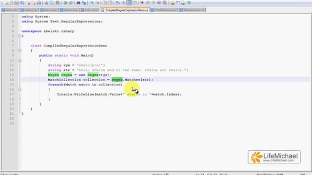 C# Compiled Regular Expressions Demo смотреть онлайн