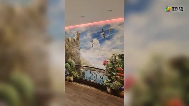 Отзыв на 3D Фотообои "Птицы кружащие над океаном" смотреть онлайн