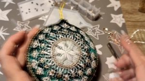 МК НОВОГОДНИЙ ШАР ОБТЯНУТЫЙ БАРХАТОМ   МЕДАЛЬОН 2023