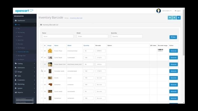 TMD OpenCart Point Of Sale (POS) Generate Barcode For Products смотреть онлайн