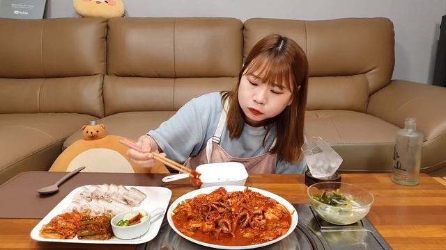 ?매운낙지보쌈,낙지비빔밥먹방? 전통시장 털어 만든 낙새보쌈?!?(ft.화요) 낙지볶음 낙곱새 먹방 혼술 한식 SPICY MUKBANG ASMR EATINGSHOW REALSOUN