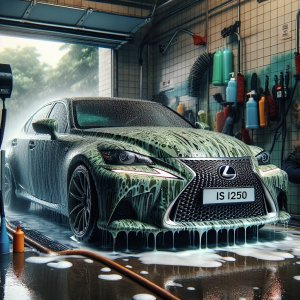Химчистка оливкового Lexus IS 250 со светлым салоном