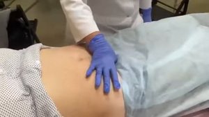 Диагностика состояния кровообращения в теле через брюшную аорту.   Работа со швами.