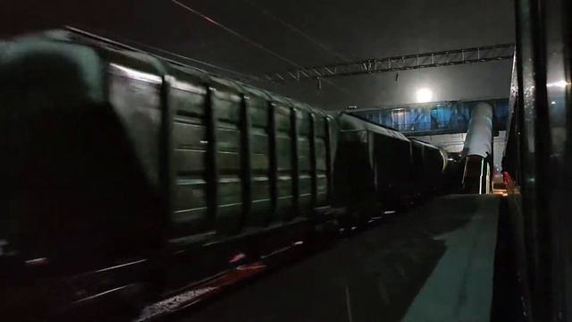 2ЭС5К-460 с грузовым поездом проследует станцию Яр смотреть онлайн