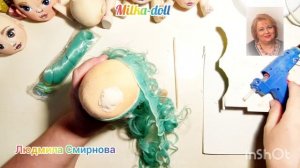 КАК ПРИКЛЕИТЬ ВОЛОСЫ КУКЛЕ #текстильнаякукла