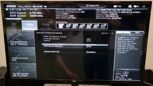 Enabling TPM 2.0 support on an MSI B560 Motherboard