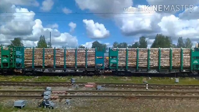Поезд 002ЭА Москва - Владивосток (Россия) виды из окна поезда.