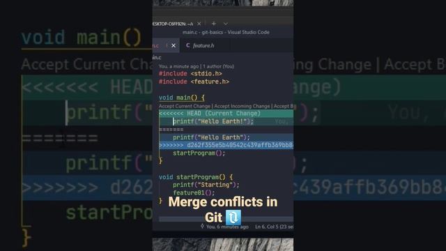 Merge Conflicts in #Git | in Tamil #mergeconflit