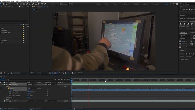 After Effects убрать строб, мерцание. Трекинг маски, планарный трекинг