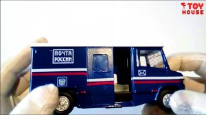 Про МАШИНКИ. Почтовый фургон ПОЧТА РОССИИ моделька Мерседес распаковка и обзор.