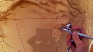 Роспись стен,процесс, аэрография,карта на стене