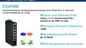 Промышленные коммутаторы и передатчики EtherWAN.