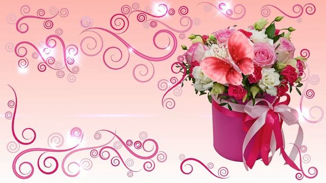 Футаж Розы и бабочка. Очень красивая анимация для монтажа смотреть онлайн